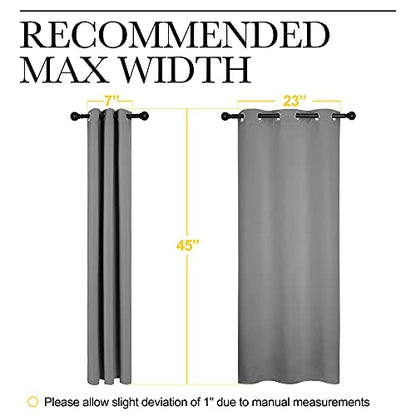NICETOWN Silver Grey Blackout Curtain Panels for Bedroom, Thermal Insulated Grommet Top Blackout Draperies and Drapes (2 Panels, W29 x L45 inches) - color: Silver Grey, size: 29"W x 45"L (Pack of 2)