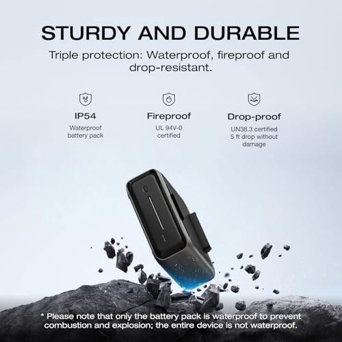 EF ECOFLOW River 3 Plus Portable Power Station Extra Battery EB300, 286Wh Expansion LiFePO4 (LFP) Battery with 10-Year Lifespan, Built-in 140W USB-C Port for Charging/Discharging, Use Independently - style: River 3 Plus EB300