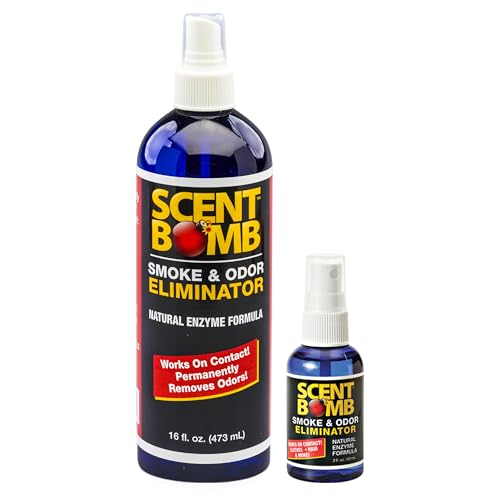 Scent Bomb Odor Eliminator Spray Enzyme Based Strong Pet Odor Eliminator for Home, Air Freshener for Room, Bathroom and Kitchen, Removes Smoke Dog Pee Cat Urine Poof Smell Deodorizer, 2 Bottle