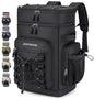 Insulated Cooler Backpack, 35L Leakproof Backpack with Double Compartments for Men & Women, Large Lunch Cooler for Camping, Beach, Travel, Picnic, Up to 48 Cans - color: Black