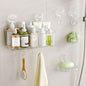 LUXEAR Shower Caddy Suction Cup, No Drilling Strong Hold Shower Organizer with Hooks & Soap Dish Fast Draining Removable Reusable Bathroom Storage Shelf Friendly for Bathroom/Kitchen/RV 22LBS Capacity - color: Clear