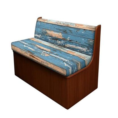 NDISTIN Wood Blue RV Dinette Cushion Covers 2Pcs Rv Couch Cover Replacement Comfortable Camper Couch Cover for RVS Washable RV Cushion Covers Dinette Booth Set - color: Wood Blue