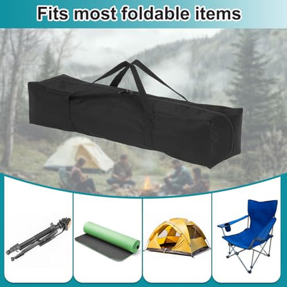 HARFINGTON 2pcs Camping Chair Replacement Bag 29.5" x 5.9" Folding Chair Carry Bag Oxford Cloth Storage Tent Bag with Handle Strap for Travel Outdoor Camping Sports, Black - size: 29.5" x 5.9"