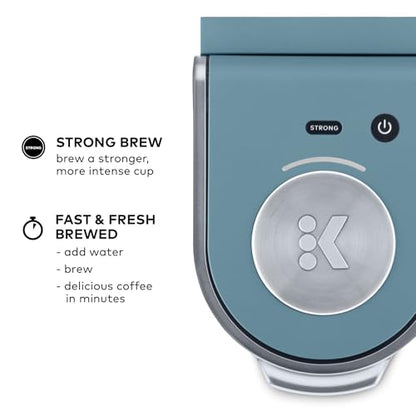 Keurig K-Mini Plus Single Serve K-Cup Pod Coffee Maker, with 6 to 12oz Brew Size, Stores up to 9 K-Cup Pods, Travel Mug Friendly, Evening Teal - color: Evening Teal