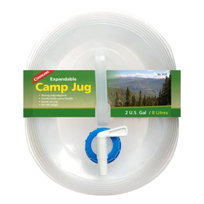 Coghlan's Expandable Camp Jug 2-Gallon – Collapsible BPA-Free Water Container with Spigot, Lightweight & Durable for Camping, Hiking, and Outdoor Adventures - size: One Size (Pack of 6)