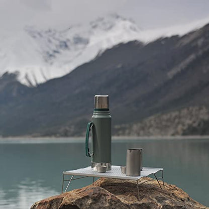 iClimb Mini Solo Folding Table Ultralight Compact for Backpacking Camping Hiking Beach Picnic (Gunmetal, L) - color: Gunmetal, size: Large