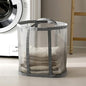Mesh Bag with Handles, Collapsible Laundry Basket, Foldable Laundry Bag, Breathable Folding Beach Bag,Space-saving Travel Tote Bags (1, Grey) - color: Grey
