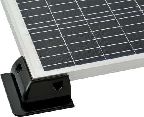 Spartan Power ABS Drill Free Solar Panel Mount 4 Piece (Black) Great for RV's, Vans, Trailers, Buses, Skoolies, Boats - color: Black