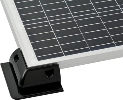 Spartan Power ABS Drill Free Solar Panel Mount 4 Piece (Black) Great for RV's, Vans, Trailers, Buses, Skoolies, Boats - color: Black