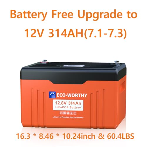 ECO-Worthy 1.6KWH Complete Solar Panel Kit 400W 12V for RV Off Grid: 4 * 100W Solar Panel + 40A MPPT Controller + 2 * 12V 100Ah Lithium Battery + Upgraded 2000W Power Inverter + Bluetooth Module - style: Pro 400W Complete Kit