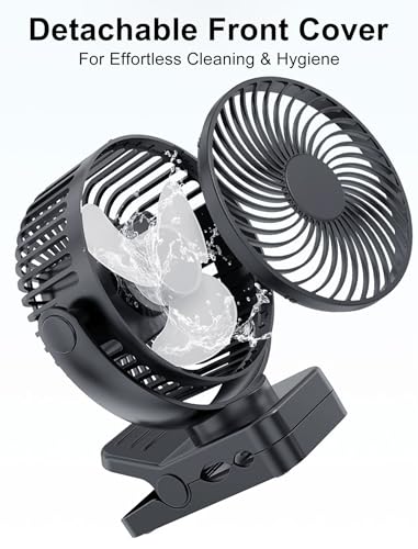 Magnetic Clip on Fan for Golf Cart, 12000mAH Battery Operated Portable Fan with 3 Speeds, LED Lantern, Magnetic Base, Suitable for EZGO Club Car Yamaha, Golf Cart & Cruise Ship Accessories - size: 1-Pack
