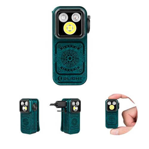 OLIGHT Oclip Pro S EDC Flashlight Clip-on Light, 600 Lumens Type-C Rechargeable with White LED, UV and RGB, Magnetic Flash Lights for Work, Signaling, Inspection and Outdoor Use (Sunken Artifact) - color: Sunken Artifact