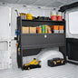 Adjustable Cargo Van Shelving with Lockable Door and Hooks, Heavy Duty Steel Storage 52" W x 46" H x 13" D, Fits Transit, ProMaster, Chevy Express, GMC Savana, Sprinter, Low/Mid/High Roof - size: 52" W x 46" H x 13" D