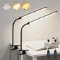 2 Pack LED Desk Lamp with Clamp,Eye-Friendly Clip on Lights for Home Office Study Reading,3 Modes 10 Brightness,Long Flexible Goose-Neck,Swing Arm Architect Task Table Lamps USB Usage - color: Black, size: 12.2inch/2 pack
