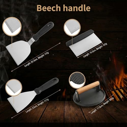 BBQ Tool Set, Stainless Steel Grill Accessories with Carrying Case, Outdoor Cooking Utensils for Camping, Tailgating, Backyard BBQ(27PCS)