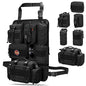 HODRANT 6 Pack Tactical Car Seat Back Organizer, Universal Vehicle Panel Storage Bag with 6 Detachable Molle Pouch Fits for Truck, Pickup, SUV, Bag Only