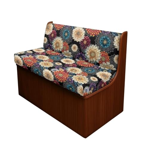 RV Dinette Cushions Covers, Bohemia Flower RV Sofa Seat Slipcovers with 1 Backrest Cover & 1 Bench Cover Sofa Slipcovers Accessories for Travel Trailer Couch - color: Bohemia Flower