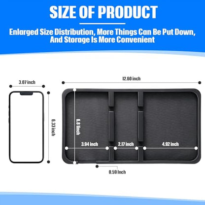 Yulejo Extra Large Dashboard Mat for Car Dashboard Accessories, Anti Skid Car Pad Compatible with All Smartphone Car Non Slip Pad for with Non Marking Tape (Trendy)