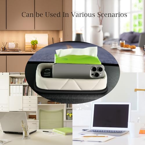 Car Dashboard Storage Box Loose Items Organizer - Suitable For Car, Office, Living Room, Dining Room And Other Scenarios (off-white) - color: off-white