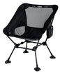 iClimb Ultralight Compact Camping Folding Beach Chair with Anti-Sinking Large Feet and Back Support Webbing (Black - Square Frame - 2PC) - color: Black (Square Frame)