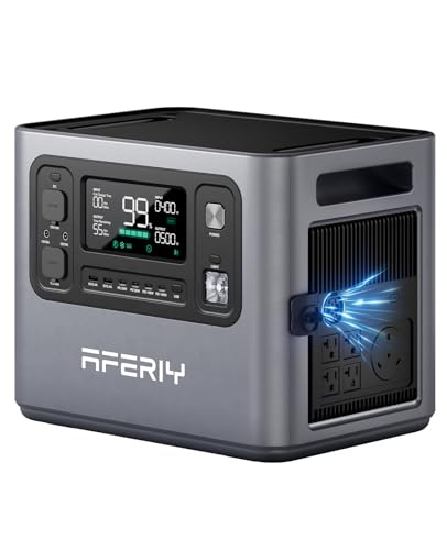 AFERIY P280 Portable Power Station 2800W (Peak 5600W),2048Wh LiFePO4 Battery,Expandable to 10kWh,0-80% Charge in 38 Min,UPS Dual Solar Input Solar Generator for Home Use,Power Outages,Camping,and RVs - color: 2800W Power Station-A