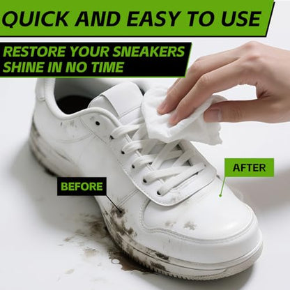 X-SMILE Sneaker Cleaner Wipes, Pre-Moistened Shoe Wipes for White Sneakers, Leather, Canvas & Rubber, Portable - style: 72 Wipes (6 Packs)