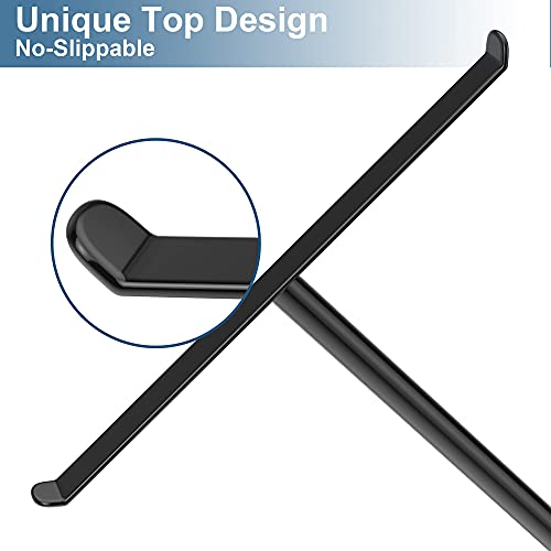 Towel Rack T-Shape Hand Holder for Bathroom,Headband and Lightweight Bathroom Racks,Kitchen Black Holder,Stainless Steel Waterproof Counter Organizer - color: Black