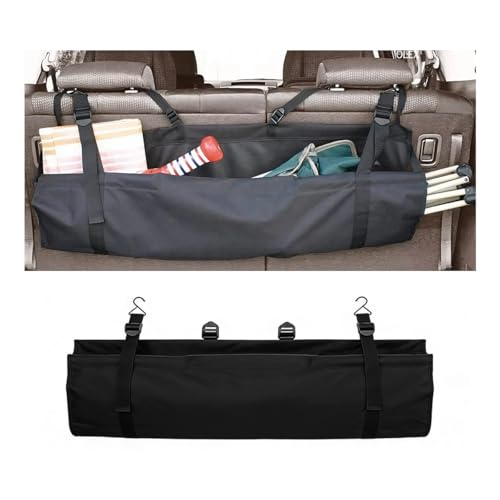Car Trunk Organizer, Oxford Cloth Foldable Hanging Large Capcity Vehicle Backseat Cargo Storage Bag, Collapsible Automotive Trunk Organizer Bag, Universal for Truck SUV Van