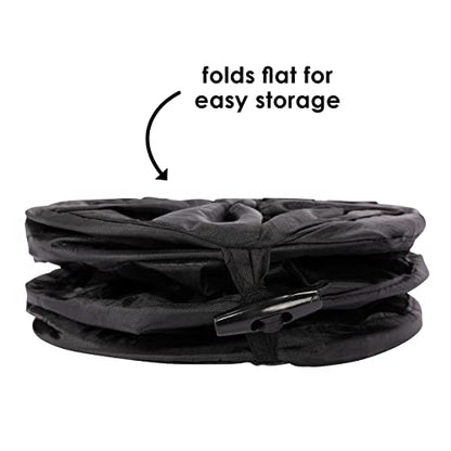 Diono Pop-up Trash Bin, Collapsible Car Trash Can Portable, Small, Leak Proof, Perfect For Keeping Car Clean, Black