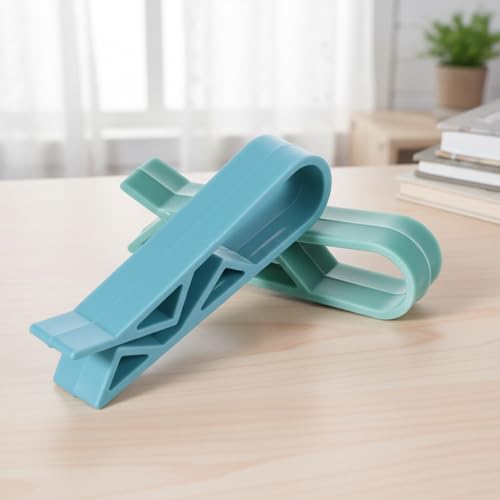 Xthrotsenk 20Pcs Trash Bag Clips for Trash Can Garbage Bag Clips Anti-Slip Trash Can Clip to Hold Bags in Place for Family Kitchen Hotel Restaurant Garbage Bins (Blue and Green)