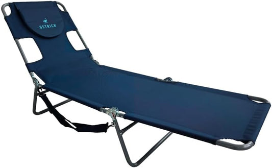 Ostrich Chair Chaise Lounge, Navy - color: Navy, style: Standard Chaise