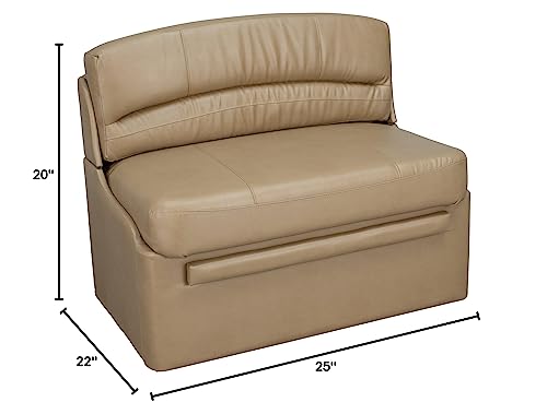 RecPro Charles 44" RV Dinette Booth with Storage | Converts to Bed with Memory Foam (Toffee, 1) - color: Toffee