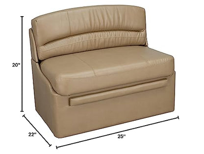 RecPro Charles 44" RV Dinette Booth with Storage | Converts to Bed with Memory Foam (Toffee, 1) - color: Toffee