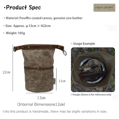 Camping Cookware Storage Bag, Canvas Camp Kitchen Organizer for Cooking Utensils, Pots, Pans & Mess Kit – Heavy-Duty Water-Resistant Outdoor Storage Case S - size: S