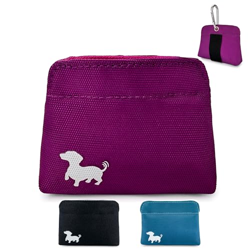 Extra Small Dog Treat Pouch – Slim Magnetic Pocket Dog Treat Bag for Walking & Training – Discreet Clip On Treat Pouch for Leash, Waistband or Pocket – Mess Free Storage (Pink) - color: Pink, size: Extra Small