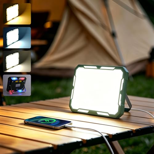 Camping Lights Rechargeable, 1000LM Camping Lantern with Magnetic ,Portable Led Work light for Power Outages,6 Modes Emergency Light,Tent Lights with Tripod Mounted for Hurricane/Hiking/Outdoor - size: Medium