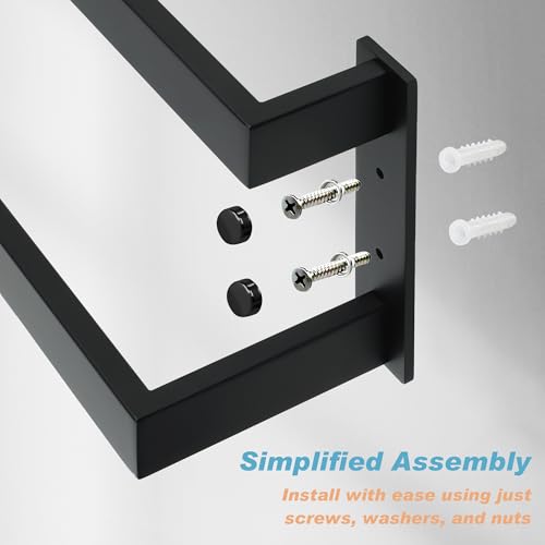 Alise Double Towel Bar, 32" Towel Racks for Bathroom Wall Mounted SUS304 Stainless Steel, Quick Drying Bathroom Towel Holder, Long Heavy Duty Towel Hanger, Matte Black - color: Matte Black, size: 32-inch