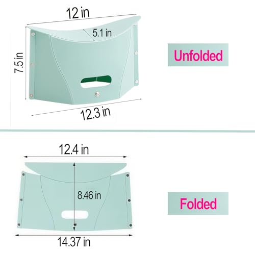Foldable Stool Portable Chair Lightweight Collapsible Camping Hiking Stools,Small Folding Travel Chairs for Fishing Hiking Tours BBQ Parties Subway Squatty Potty (Dark Blue - color: Dark Blue