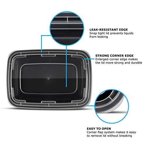 Freshware Meal Prep Containers 1 Compartment Food Storage Containers with Lids, Bento Box, BPA Free, Stackable, (16 oz), 150 count (Pack of 1) - size: 16OZ-150PK