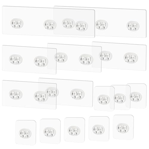 15 Pack Shower Caddy Adhesive Replacement - Strong No Drilling Shower Shelf Adhesive Hooks for Bathroom Storage Shelves & Kitchen Racks, 3 Sizes Included
