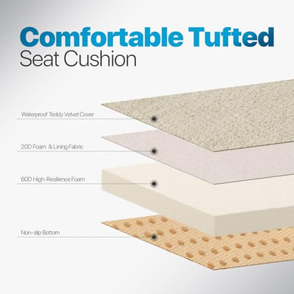 ShadeMart Dining Chairs Cushion with Removable Cover, Dining Kitchen Chair Pads with Non-Slip Bottom, Anti-Pet Scratch Fabric, Premium 63D Foam, 16'' x 16'' x 2'', Green (Pack of 1) - color: Green, size: 63D - 2‘’ x 16'' x 16''