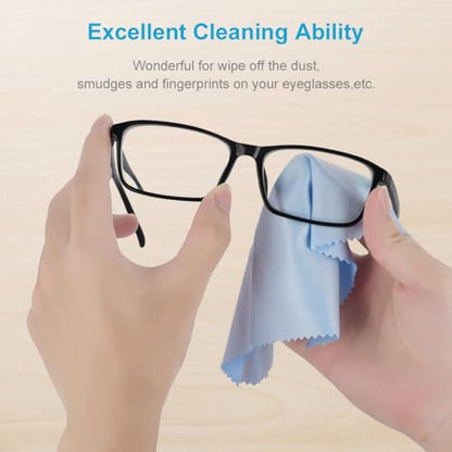 8 PCS Eyeglass Microfiber Cleaning Cloth for Glasses, 6 x7 in Cleaner | Premium Lens Wipes Cloth for Electronics, Glasses, TV Screen, Cell Phone and Laptop, Works Well for Cleaning the Screens