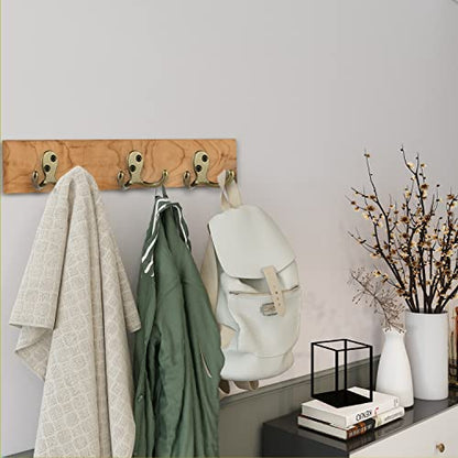 IBosins 10 Pack Heavy Duty Double Prong Coat Hooks Wall Mounted with 20 Screws Retro Double Hooks Utility Hooks for Coat, Scarf, Bag, Towel, Key, Cap, Cup, Hat - color: 10 Pcs Antique Brass