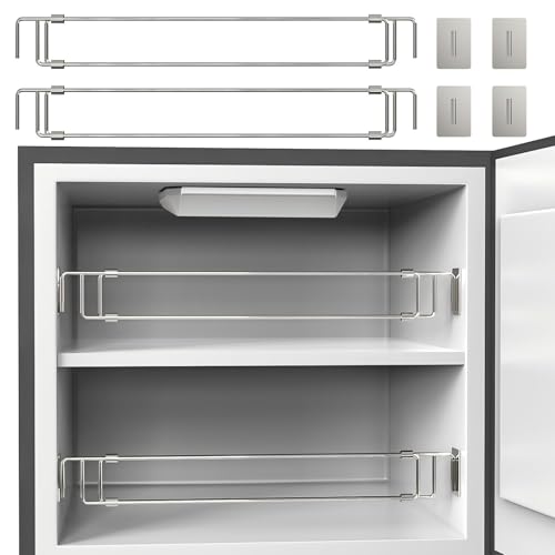 Rv Adjustable Refrigerator Tension rods Bars 12.5-22.3" | Essential Rv Camper Fridge Accessories & Cabinet Tension Rods Bars, Camper & Travel Trailer Accessories | Stainless Steel (2 Pack) - style: 2 Pack