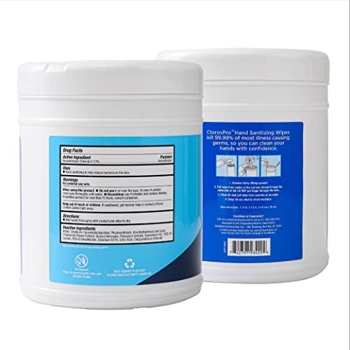 Clorox Pro Alcohol Free Hand Sanitizer Wipes with BZK, Gentle Bleach-Free Sanitizing Wipes for Hands - 0.13% BZK Formula, FDA Registered, Resealable Bulk Canister, 270 Count - size: 270 Count (Pack of 1)
