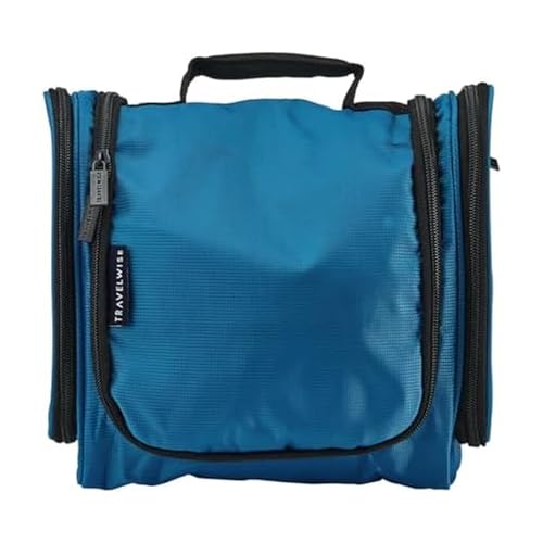 TravelWise Hanging Toiletry Bag, Travel Toiletry Organizer, Blue - color: Blue