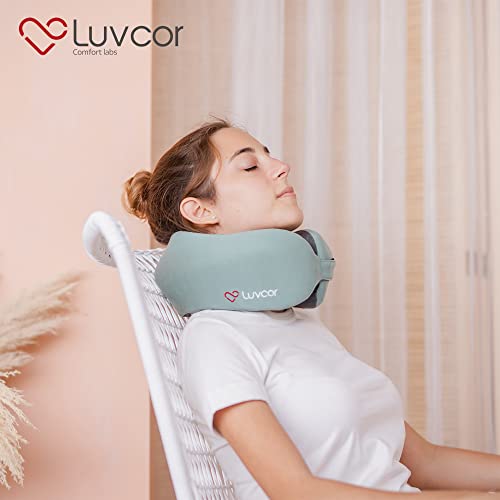 Premium Quality Memory Foam Travel Neck Pillow Bundle - Best Ergonomic Pillow for Airplane Travel, car Ride, Sleeping. Comes with Eye mask, earplugs and Storage Bag. (Imperial Green) - color: Imperial Green