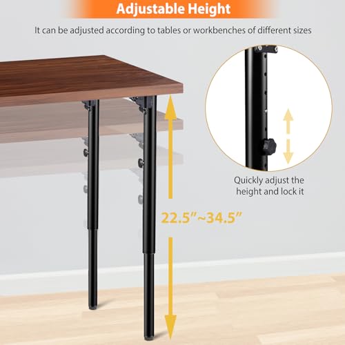 Folding Adjustable Table Legs 2 PCS for Outdoor Camper, RV | Adjustable Height 22.5”- 34.5” DIY Desk Legs, Foldable Furniture Legs for Coffee Dinner Table, Tabletops, Kitchen - size: Adjustable Height - 22.5”- 34.5”