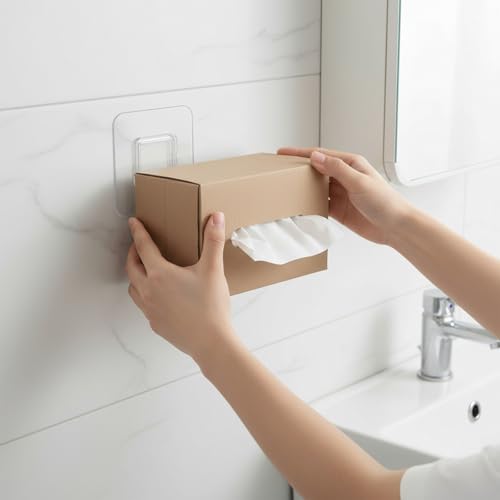 6 PCS Shower Phone Holder, Self-adhesive Sticker Replacement, Wall Mounted Replacement Sticky pads, Waterproof Phone Holder's Hook Replacements Adhesive Strip for Toothpaste Dispenser Wall Mounted