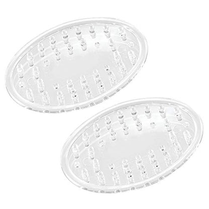 iDesign Plastic Soap Saver, Holder Tray for Bathroom Counter, Shower, Kitchen, 0.5" x 2.25" x 3.25", Set of 2, Clear